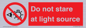 Do not stare at light source